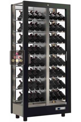 4-sided refrigerated display cabinet for wine storage or service - Without frame