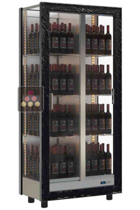 3-sided refrigerated display cabinet for wine storage or service - Without frame