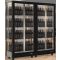 Combination of 2 professional multi-purpose wine display cabinet - 4 glazed sides - Magnetic and interchangeable cover