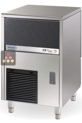 Freestanding ice cube maker up to 48kg/24h with 16kg of integrated storage and autowash system - Air-cooled condenser