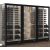 Combination of 3 professional refrigerated display cabinets for wine, cheese and cured meat - 3 glazed sides - Magnetic and interchangeable cover