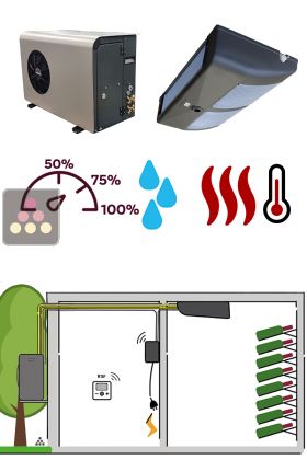 Air conditioner for natural wine cellar 2200 W - Cold, humidifier and heating 