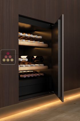Single temperature built in wine cabinet for ageing or service - Panelable door