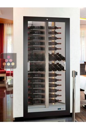 Built-in multi-purpose wine cabinet for storage or service - Mixed shelves