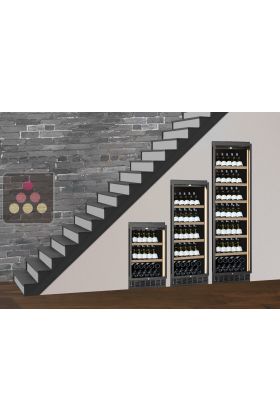 Combination of 3 built-in wine cabinets for storage or service - To be installed under stairs