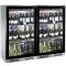 Combined single or multi-temperature wine service cabinet