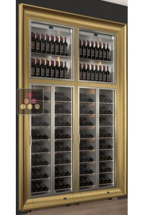 Combination of 4 built-in multi purpose wine cabinets - Shaped frame