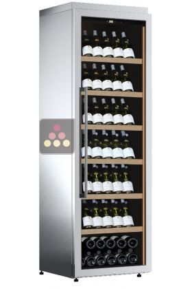 Single temperature wine storage or service cabinet - Inclined bottles