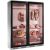 Combination of 2 refrigerated display cabinets for meat maturation and cold cuts