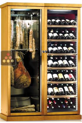 Combination of a Multi-temperature Wine Cabinet and a Single Temperature Delicatessen Cabinet