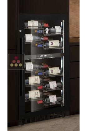 Built-in dual temperature wine service or storage cabinet