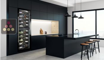 Built-in two temperature wine service or storage cabinet