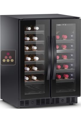 Dual temperature wine cabinet for service and/or for storage - Full Glass door