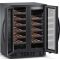 Built-in dual temperature wine cabinet for storage and/or for service - Full Glass door
