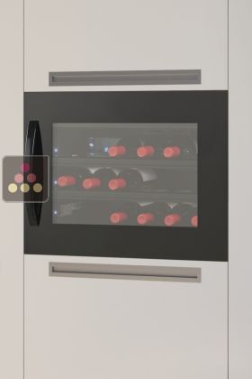 Self-ventilated column built-in single temperature wine cabinet - Full glass door