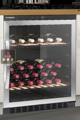 Built-in single temperature wine service cabinet