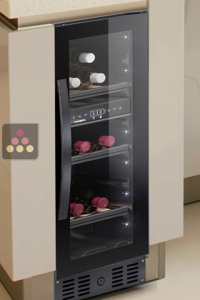 Built-in dual temperature wine cabinet - Full Glass door