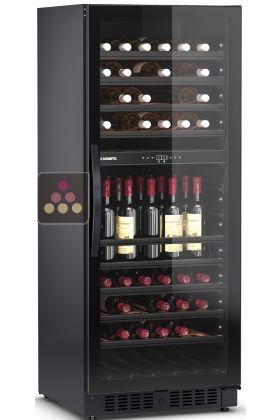 Dual temperature wine cabinet for storage and/or service - Full Glass door