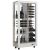 Multi-temperature wine display cabinet for service and storage - 4 glazed sides - Mixed shelves - Wooden cladding