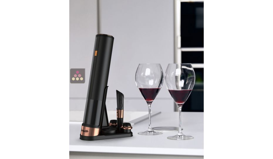 Rechargeable and smart electric corkscrew 4 in 1