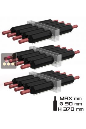 Set of 3 racks for 8 horizontal bottles - Compatible with Calice Design unit