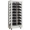Multi-temperature wine display cabinet - 4 glazed sides - Inclined bottles - Wooden cladding