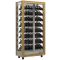 Multi-temperature wine display cabinet - 4 glazed sides - Inclined bottles - Wooden cladding