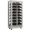 Multi-temperature wine display cabinet - 4 glazed sides - Inclined bottles - Wooden cladding