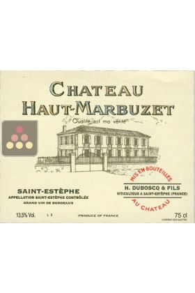 6 bottles Red Wine Haut Marbuzet - Saint Estèphe - 2017 0,75 L