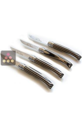 Set of 4 Opinel knives - Engraving Paul BOCUSE