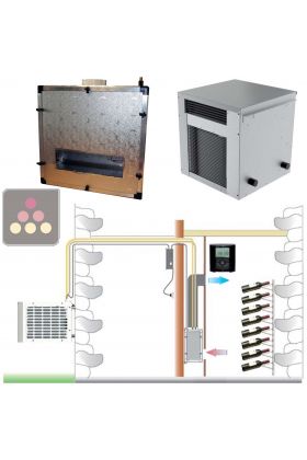 Air conditioner for natural wine cellar up to 82m3 - Ducted evaporator - Ducted condensing unit