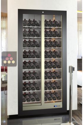 Built-in multi-purpose wine cabinet storage or service - Inclined bottles