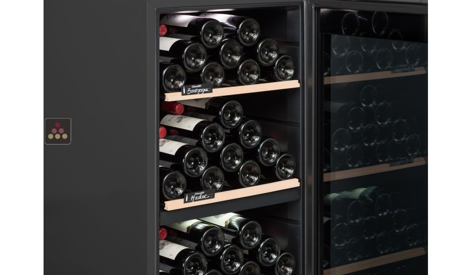 Dual temperature wine service cabinet