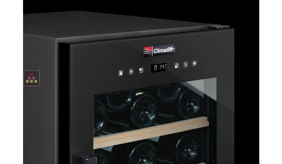 Dual temperature wine service cabinet
