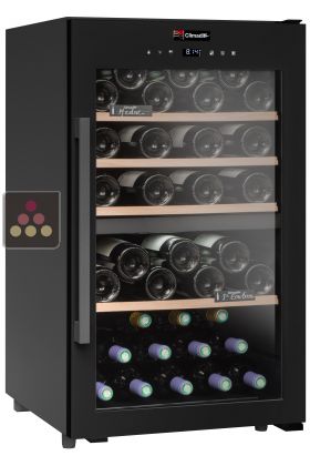 Dual temperature wine service cabinet