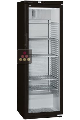 Black forced-air refrigerated cabinet - Glass door - 359L