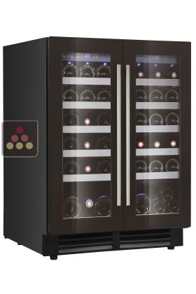 Dual temperature wine cabinet for service