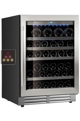 Mono-temperature wine cabinet for storage or service
