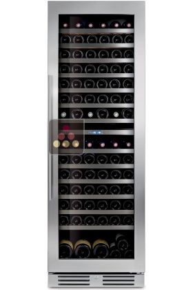 Dual temperature wine service and/or storage cabinet