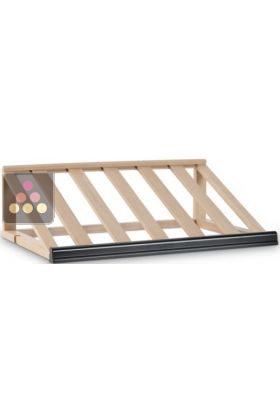 Wooden display shelf with black front for Dometic models W595mm to be placed on a storage or sliding shelf