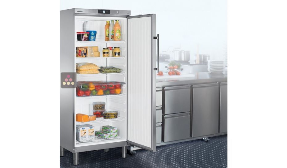 Forced-air professional refrigerator - GN 2/1 - ABS interior - Stainless steel exterior - 432L