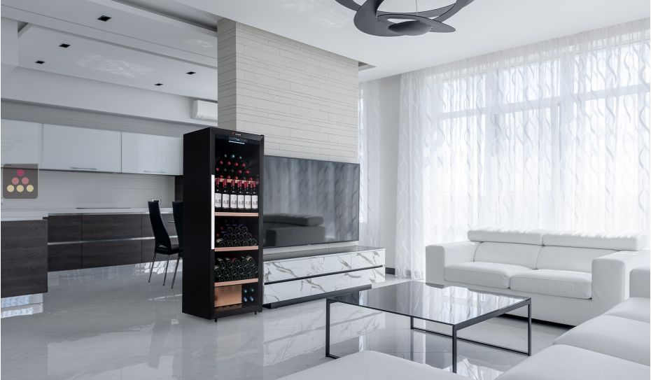 Single or multi-temperature wine cabinet for service or storage