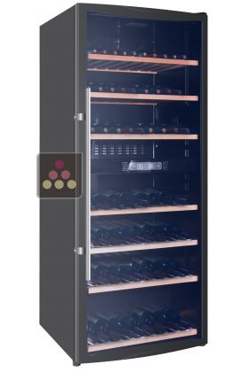 Dual temperature wine service cabinet