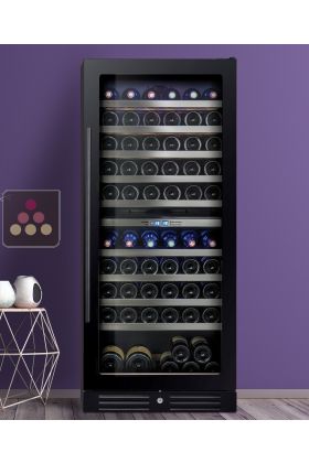 Dual temperature wine service and/or storage cabinet 