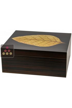 Cigar Humidor - Tobacco golden leaf design