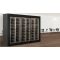 Combination of 3 professional multi-temperature wine display cabinets for central installation - Inclined bottles - Flat frame