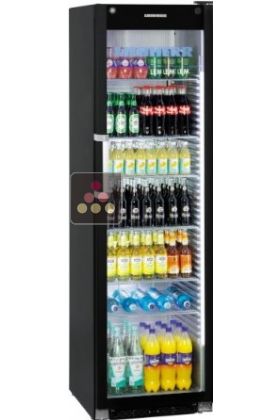 Freestanding professional refrigerator - Glass door with LED side lighting - 325L