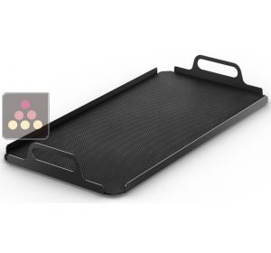 Black coated steel serving tray DOMETIC