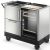 Outdoor mobile bar with dual temperature refrigerated cabinet and insulated presentation bin