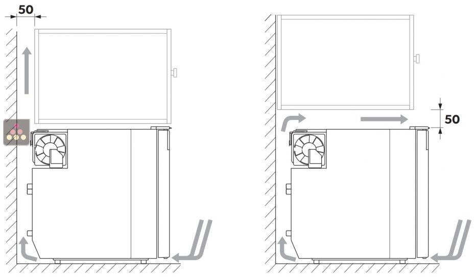 Pull-out fridge and freezer - 50L - DC 12/24V